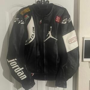 Joe Rocket x Jordan Leather Motorcycle Jacket SAMPLE PROMO